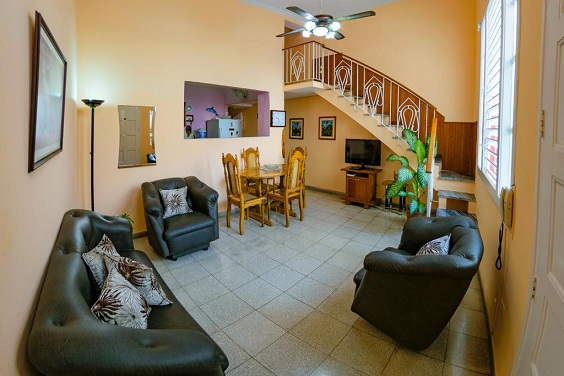 'Living room' Casas particulares are an alternative to hotels in Cuba.